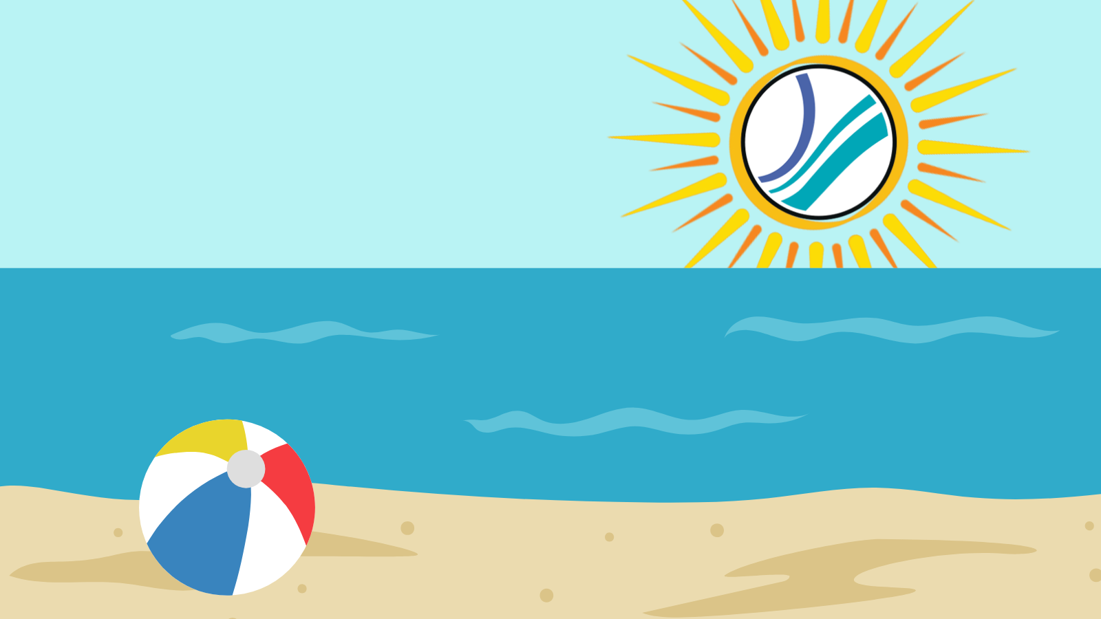 Beach scene with OPL Stories of Summer logo